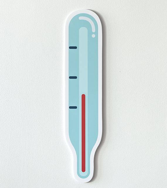 Temperature measurent thermometer icon